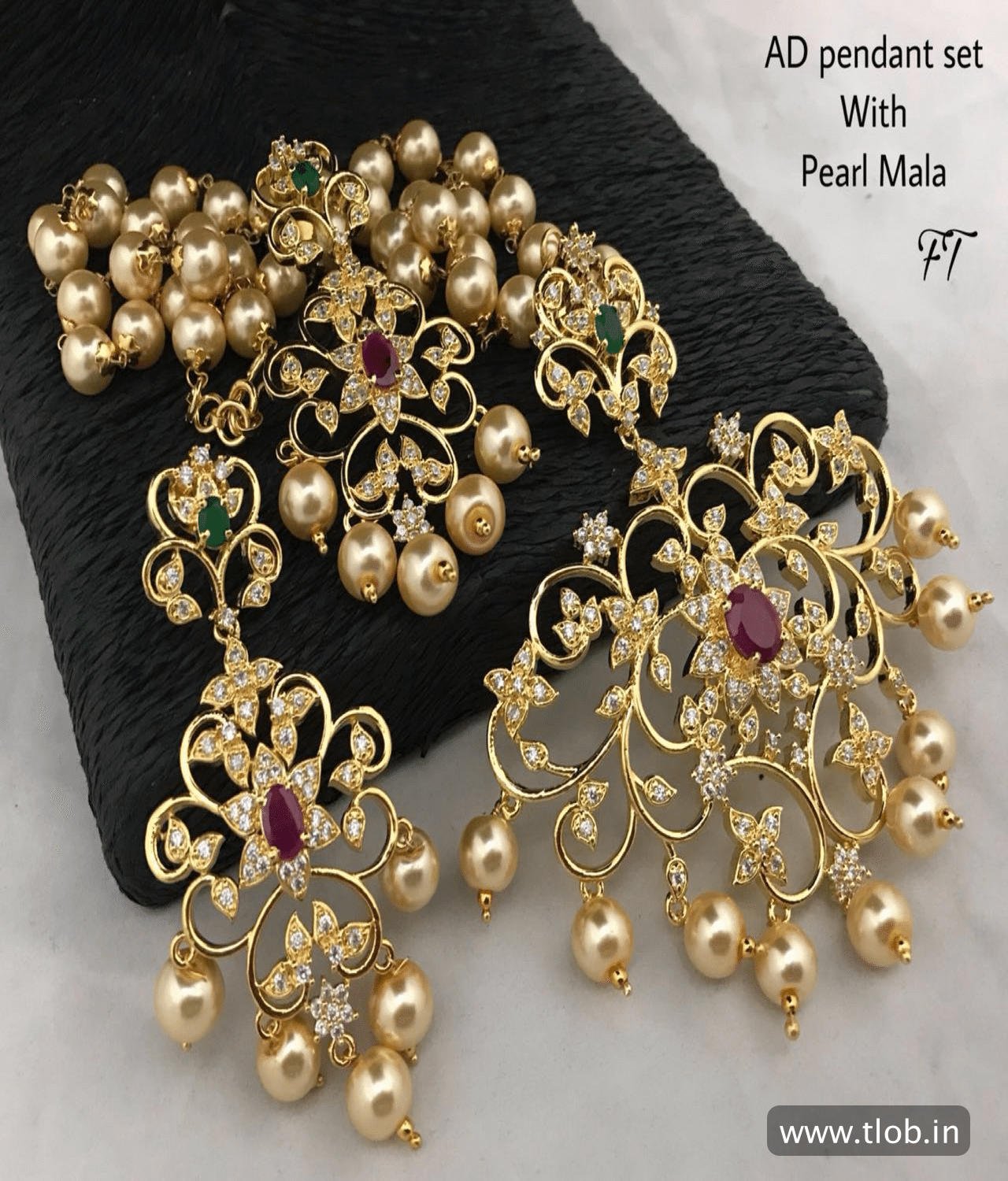 AD \u0026 CZ Pendant Sets TLOB PEN0005 